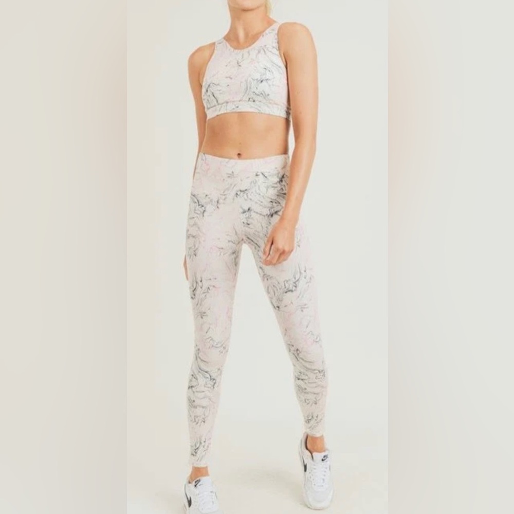 MONO B Leggings Women's size Small Marble Swirl Print